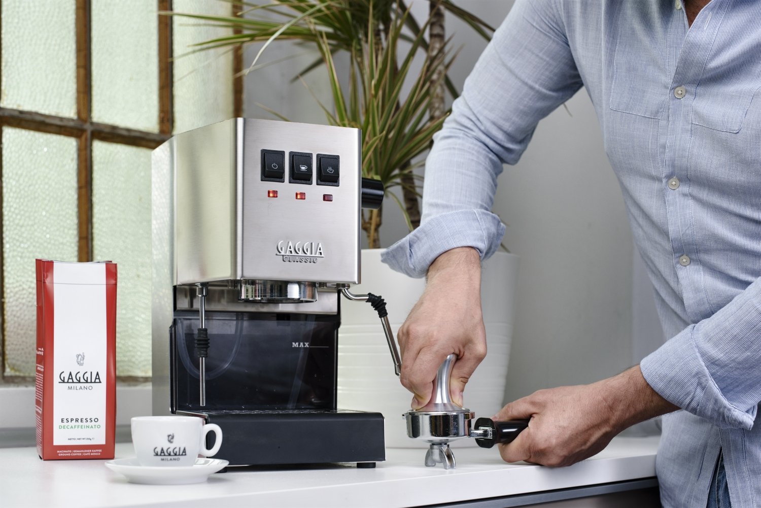 Gaggia Classic Pro E24 Inox en situation