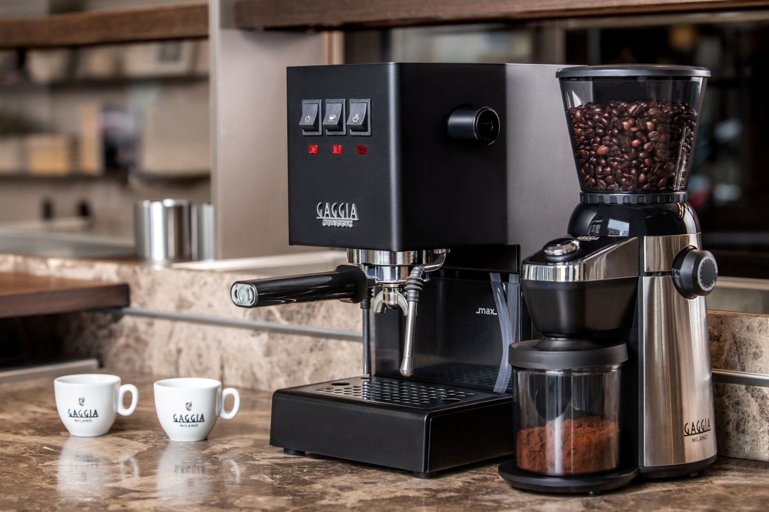 Gaggia Classic Pro E24 Noire en situation